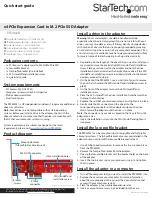 Preview for 1 page of StarTech.com PEX4M2E1 Quick Start Manual