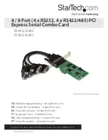 StarTech.com PEX4S232485 Instruction Manual preview