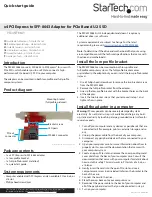 StarTech.com PEX4SFF8643 Quick Start Manual preview