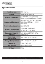 Предварительный просмотр 12 страницы StarTech.com PEX867WAC22 User Manual