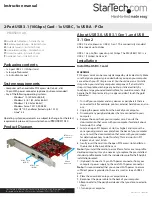 StarTech.com PEXUSB311A1C Instruction Manual preview