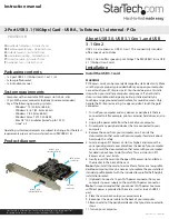 StarTech.com PEXUSB311EI Instruction Manual preview