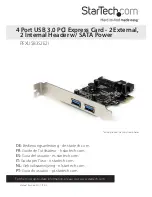 StarTech.com PEXUSB3S2E2I Instruction Manual preview