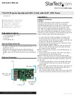 StarTech.com PEXUSB3S7 Instruction Manual preview