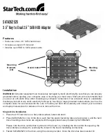 StarTech.com SATA35252X Quick Start Manual предпросмотр