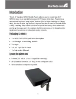 Preview for 4 page of StarTech.com SATDOCK2520 Instruction Manual