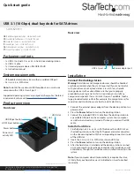 StarTech.com SDOCK2U313 Quick Start Manual предпросмотр