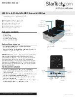 StarTech.com SDOCK2U33HFB Instruction Manual предпросмотр