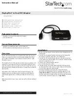 StarTech.com SP122DP2DVI Instruction Manual preview