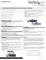 Preview for 1 page of StarTech.com SV231DVGAU2A Quick Start Manual