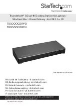 StarTech.com TB3DOCK2DPPD Instruction Manual preview