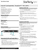 StarTech.com Thunderbolt 3 Series Quick Start Manual preview