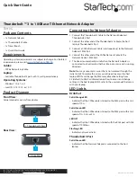 StarTech.com Thunderbolt TB310G Quick Start Manual предпросмотр