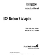 StarTech.com USB21000S Instruction Manual preview