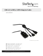 StarTech.com USB2SATAIDE Instruction Manual preview