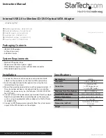 StarTech.com USB2SLSATINT Instruction Manual preview