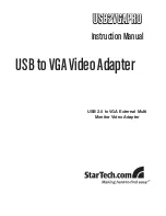 StarTech.com USB2VGAPRO Instruction Manual предпросмотр