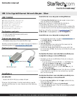 StarTech.com USB31000SA Instruction Manual предпросмотр