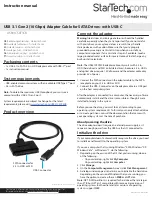 StarTech.com USB31CSAT3CB Instruction Manual preview