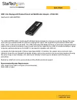 StarTech.com USB32DPPRO Spec Sheet предпросмотр