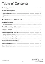 Preview for 3 page of StarTech.com USB3VDOCK4DP Manual