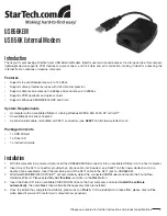 StarTech.com USB56KEM Manual предпросмотр