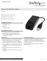 StarTech.com USB56KEM2 Installation Manual предпросмотр