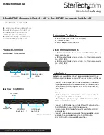 Предварительный просмотр 1 страницы StarTech.com VS421HD4K Instruction Manual