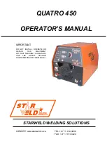 Preview for 1 page of STARWELD QUATRO 450 Operator'S Manual