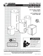 State Water Heaters 184671-000 Instruction Manual preview