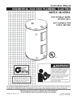 State Water Heaters 184748-001 Instruction Manual preview