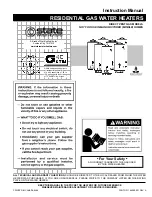 Предварительный просмотр 1 страницы State Water Heaters 186589-001 Instruction Manual