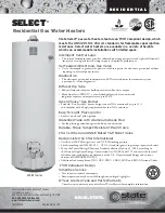 Предварительный просмотр 1 страницы State Water Heaters 200 Series Brochure & Specs