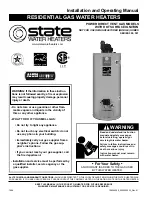 State Water Heaters 300 Series Installation And Operating Manual предпросмотр