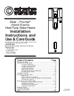 State Water Heaters 318258-000 Installation Instructions And Use & Care Manual preview