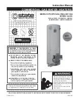 Предварительный просмотр 1 страницы State Water Heaters 650A Instruction Manual