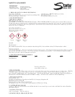 Preview for 1 page of State Water Heaters ALG-ERASE Safety Datasheet