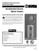 State Water Heaters EN6-50-DORT 100 Installation Instructions And Use & Care Manual preview