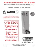 State Water Heaters GPO 69-700A Installation &  Operation Instruction preview