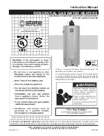 State Water Heaters GS675HRVIT Instruction Manual preview