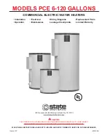 State Water Heaters PCE 120 20RTA Installation &  Operation Instruction preview