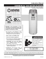 State Water Heaters Power Vent/Power Direct Vent Gas Models Instruction Manual preview