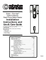 State Water Heaters Premier Installation Instructions And Use & Care Manual preview