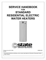 State Water Heaters RESIDENTIAL ELECTRIC WATER HEATER Service Handbook preview