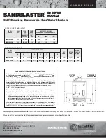 Preview for 2 page of State Water Heaters Sandblaster SBD30 150 NE Specification Sheet