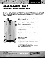 State Water Heaters Sandblaster SBD30 150 NE Specifications preview