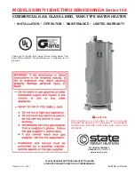 State Water Heaters SandBlaster SBN 85-366NE Installation Operation & Maintenance предпросмотр