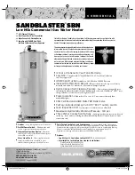 Preview for 1 page of State Water Heaters SANDBLASTER SBN71 120NE Specification Sheet