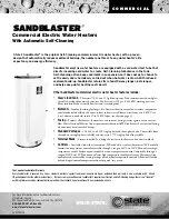 Предварительный просмотр 1 страницы State Water Heaters Sandblaster SCESS00308 Specification Sheet