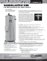 Предварительный просмотр 1 страницы State Water Heaters Sandblaster SCGSS00407 Specification Sheet